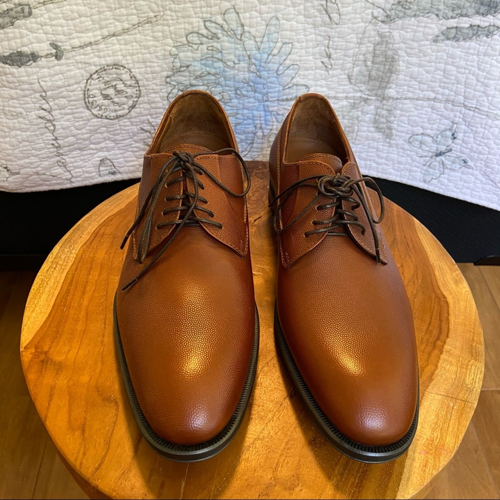 Aquatalia Pebbled Leather Waterproof Oxfords
